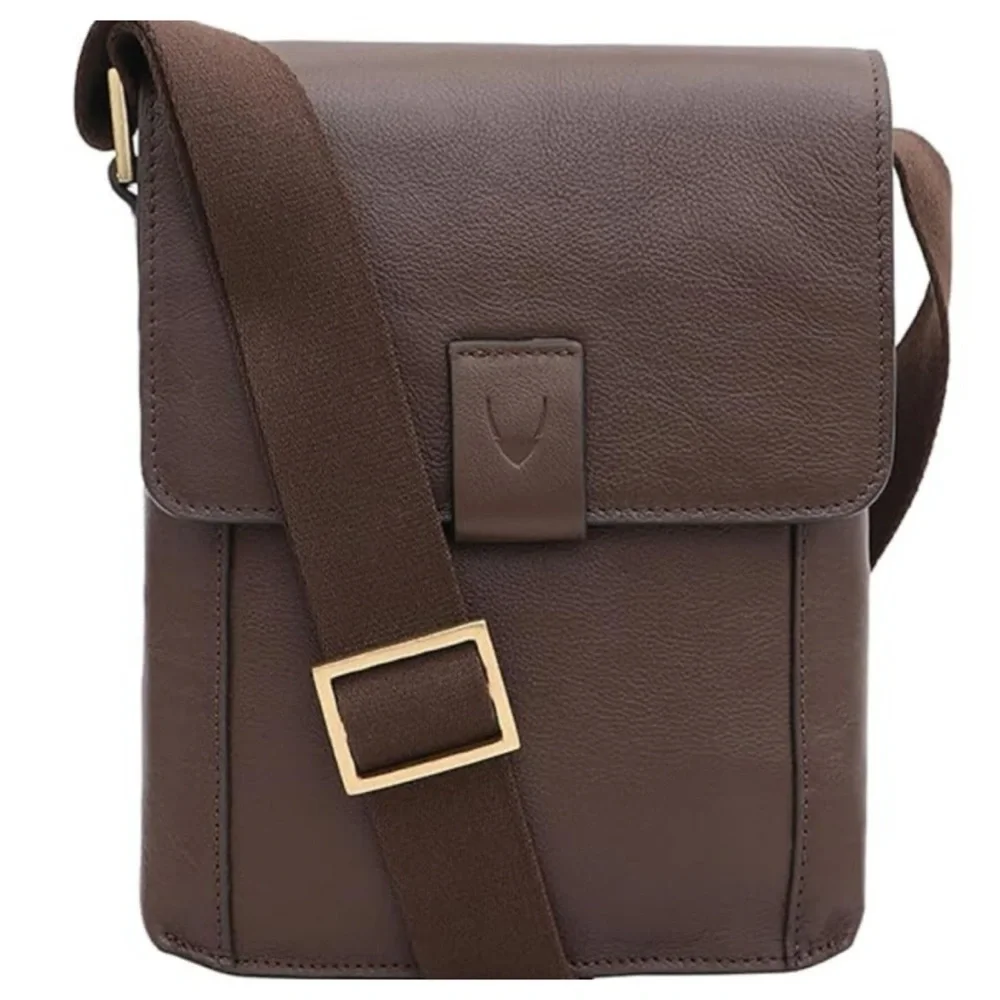 Hidesign Aiden Genuine Leather Crossbody Messenger Bag 10.5